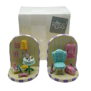 Russ Girl Powrrr Power Bookends Ice Figure Skater w/Original Box